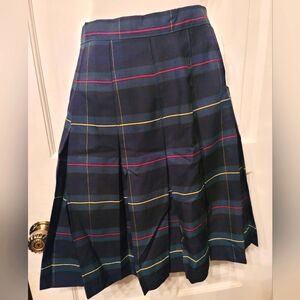 NWT Girls VINTAGE made In UsA ROYAL PARK PLAID PLEATED SKIRT SIZE 10